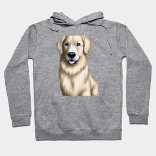 Cute Golden Retriever Drawing Hoodie